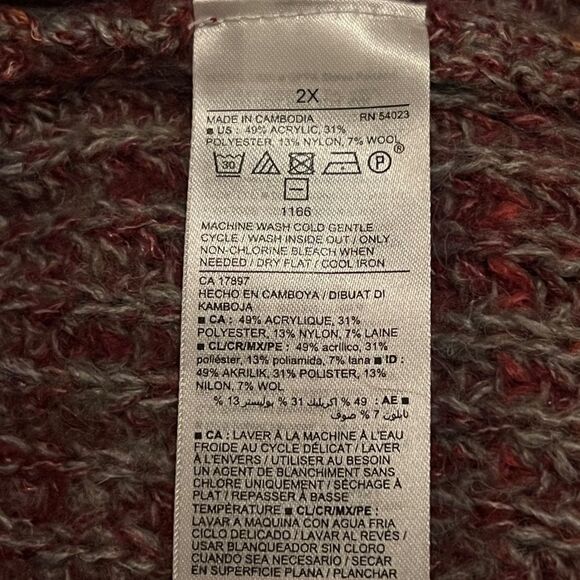 Old Navy Plus Size Pink Cozy Marled Shaker Stitch Turtleneck Sweater 2X NWOT - Picture 9 of 9